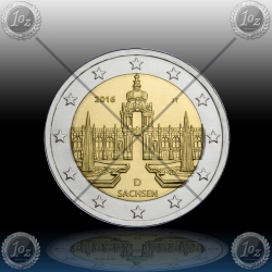 2 EVRO NEMČIJA  2016 "SACHSEN - SAXONY" UNC