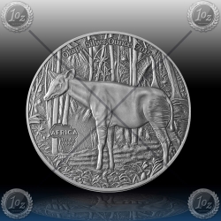 1oz CONGO 1000 Francs CFA "OKAPI" 2015