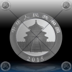 1oz KITAJSKA "Panda" 2015 (Black Rhodium + Gold)