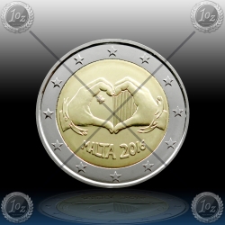 2 EVRO MALTA 2016 "LOVE" UNC