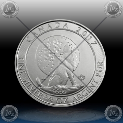 3/4oz KANADA $2 " Howling Wolves " 2017