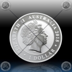 1oz AUSTRALIJA 1 Dollar 2018 (Birds of Paradise - Victoria's riflebird) BU