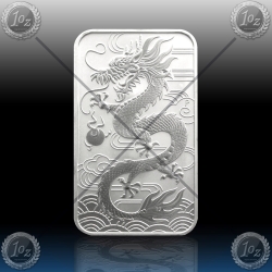 1oz "The Perth Mint" 1 Dollar 2018 (ORIENTAL DRAGON - Rectangular) BU