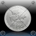 1oz NIUE - LUNAR  "Year of the Pig" 2 Dollars 2019