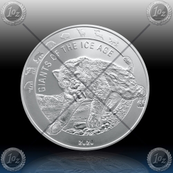 1oz GHANA 5 Cedis 2020 "Ice Age - SABER-TOOTH" BU 1oz GHANA 5 Cedis 2020 "Ice Age - SABER-TOOTH" BU