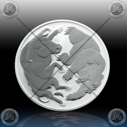 1oz "The Perth Mint" 1 Dollar 2020 (BEAR & BULL) BU