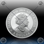 1oz AUSTRALIJA 1 Dollar 2019 (Birds of Paradise - TRUMPET MANUCODE) BU