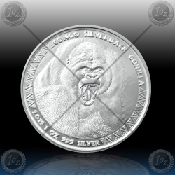 1oz CONGO 5000 Francs CFA "SILVERBACK GORILLA" 2019 1oz CONGO 5000 Francs CFA "SILVERBACK GORILLA" 2019