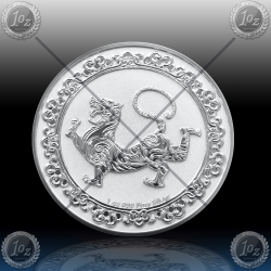 1oz NIUE 2 Dollars 2019 "Celestial Animals - White Tiger" BU