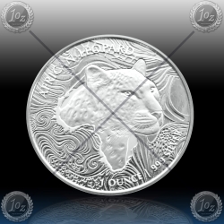 1oz GHANA 5 Cedis 2019 "AFRICAN LEOPARD" BU