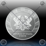 1oz GHANA 5 Cedis 2019 "Ice Age - Wooly Mammoth" BU