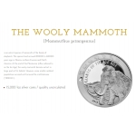 1oz GHANA 5 Cedis 2019 "Ice Age - Wooly Mammoth" BU