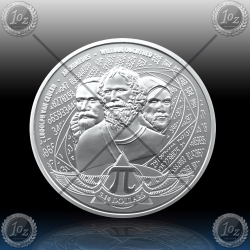 1oz SOLOMON ISLANDS $3.14 Dollars 2020 ( π = 3.14) BU