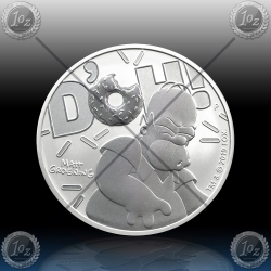 1oz TUVALU $1 (SIMPSONS - Homer Simpson) 2019 * BU