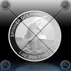 1oz AUSTRALIJA $ 1 DOLLAR 2020 (SPINNER DOLPHIN) BU