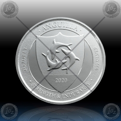 1oz ANGUILLA (ECCB) Two Dollars 2020 (Coat of Arms) BU