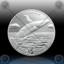 1oz CONGO 20 FRANCS 2020 (World‘s Wildlife - WHALE) BU