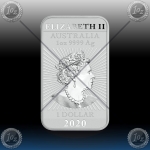 1oz "The Perth Mint" 1 Dollar 2020 (ORIENTAL DRAGON - Rectangular) BU