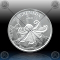 1oz GRENADA 2 Dollars 2020 (REEF OCTOPUS) BU