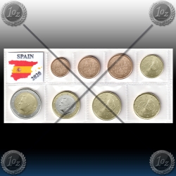 ŠPANIJA SET kovancev 2020 (1 Cent - 2 Euro) UNC