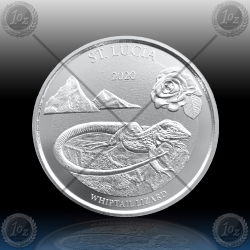 1oz St. LUCIA (ECCB) Two Dollars 2020 (Whiptail Lizard) BU