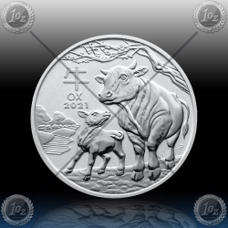 1oz AVSTRALIJA (LUNAR III) 1 Dollar 2021 (Year of the Ox) BU