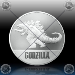 1oz Niue $2 Dollras 2021 - GODZILLA (Godzilla vs. Kong) BU