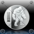 1oz Niue $2 Dollras 2021 - KONG (Godzilla vs. Kong) BU