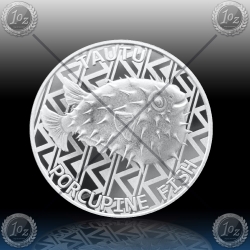 1 oz TOKELAU $5 Dollars 2021 (TAUTU - Porcupine Fish) BU
