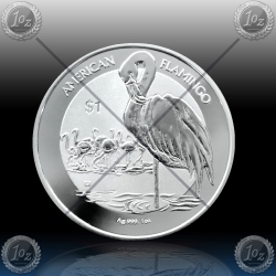 1oz BRITISH VIRGIN ISLANDS $1 Dollar 2021 (FLAMINGO) BU