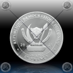 1oz CONGO 20 FRANCS 2021 (World‘s Wildlife - BALD EAGLE) BU