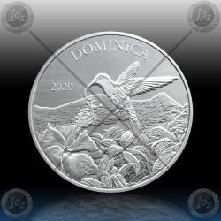 1oz Dominica 2 Dollars 2020 (Hummingbird) BU