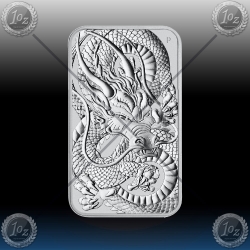 1oz "The Perth Mint" 1 Dollar 2021 (ORIENTAL DRAGON - Rectangular) BU