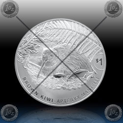 1oz NOVA ZELANDIJA 1 Dollar 2021 (Kiwi - Brown Kiwi) BU