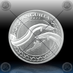 1oz ANGUILLA 2 Dollars 2022 (Anguilla Eel) BU