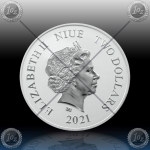 1oz NIUE 2 Dollars 2021 (The Lord of the Rings - The One Ring™) UNC