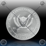 1oz CONGO 20 FRANCS 2022 (World‘s Wildlife - The BEAR) BU