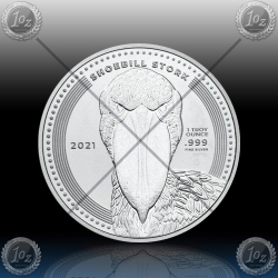 1oz DR CONGO 1000 FRANCS 2021 ( SHOEBILL STORK ) UNC