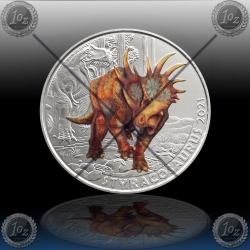3 EVRO AVSTRIJA 2021 "STYRACOSAURUS ALBERTENSIS" UNC