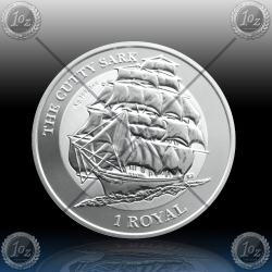 1oz BRITISH INDIAN OCEAN TERRITORY 1 Royal 2021 "CUTTY SARK" BU