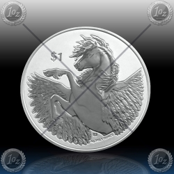 1oz BRITISH VIRGIN ISLANDS 1 Dollar 2021 "PEGASUS" BU