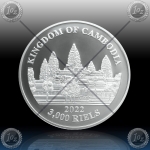 1oz KAMBODŽA 3000 Riels 2022 (Lost Tigers of Cambodia) BU
