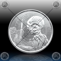 1oz GHANA 5 Cedis 2021 "ALIEN" BU