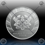 1oz GHANA 5 Cedis 2021 "Ice Age - Aurochs" BU