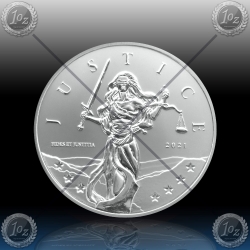1oz GIBRALTAR £1 POUNDS 2021 (Lady Justice) UNC