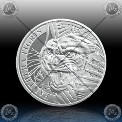 1oz LAOS (LAO  PDR) 500 Kip 2021 (PANTHERA TIGER) UNC