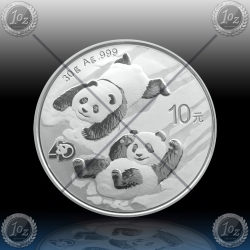 1oz (30g) KITAJSKA "Panda" 10 Yuan 2022 * BU