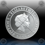 1oz TOKELAU 5 Dollars 2021 (GODDESS EUROPA) BU