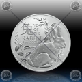 1oz AVSTRALIJA (RAM) 1 Dollar 2023 (LUNAR - Year of the RABBIT) BU