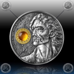1oz MALTA 10 EVRO 2023 (Copernicus) Antique finish